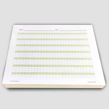 Channie's One Page A Day Handwriting Practice Paper for Kids, 125 Double-Sided Color-Coded Lined Wor...