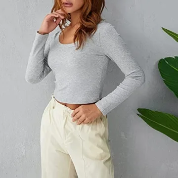 Y2k Backless Crop Tops Stylish Long Sleeve Streetwear