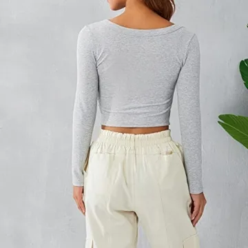 Y2k Backless Crop Tops Stylish Long Sleeve Streetwear