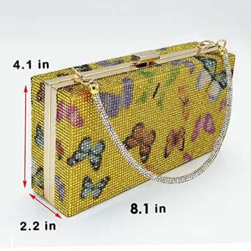 Elegant Pearl&She Diamond Evening Handbag for Women