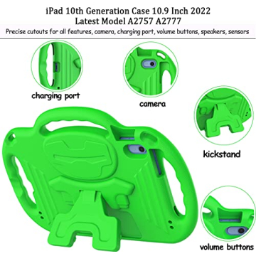 Durable LTROP Kids Case for iPad 10th Gen - Light Weight