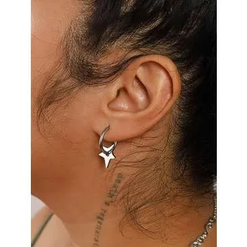 Sacina Star Earrings Y2k, Y2k Emo Punk Grunge Goth Earrings, Emo Jewelry, Christmas Jewelry Gift For Women