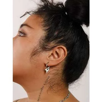 Sacina Star Earrings Y2k, Y2k Emo Punk Grunge Goth Earrings, Emo Jewelry, Christmas Jewelry Gift For Women