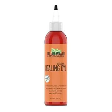 Taliah Waajid Black Earth Products African Healing Oyl | Total Body Oil | Softens, Moisturize, Coats, and Protects Hair & Skin | Infused with Vitamin E, Olive Oil, and Sunflower Oil- 8oz (T128) 4-Pack