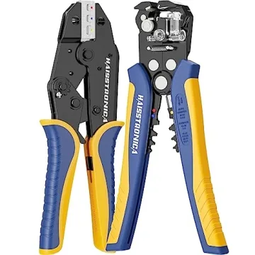 Haisstronica Wire Stripper and Crimping Tool: Automatic 24-10 & Ratchet 22-10
