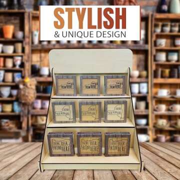 Wooden Portable Retail Display Stand: Quick Assembly and Customizable