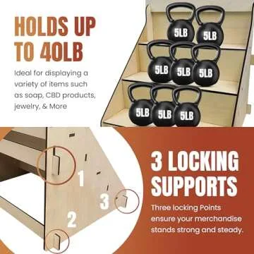 Wooden Portable Retail Display Stand for Easy Showcasing