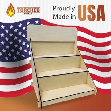 Wooden Portable Retail Display Stand for Easy Showcasing