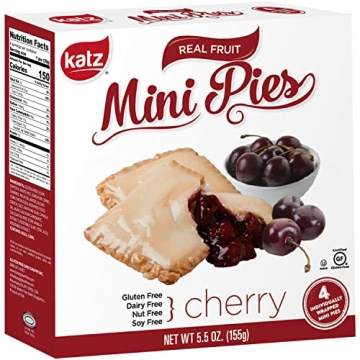 Katz Gluten Free Cherry Mini Pies | Dairy Free, Nut Free, Soy Free, Gluten Free | Kosher (1 Pack of ...