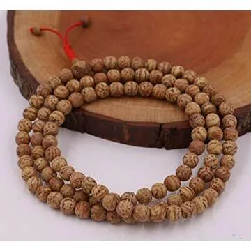 DharmaObjects Tibetan Meditation Genuine Bodhiseed Mala Prayer Rosary 108 Beads