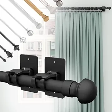 Wabboreq Easy Install Curtain Rod Brackets for Any Room