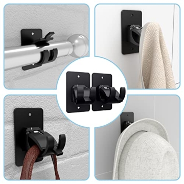 Wabboreq Easy Install Curtain Rod Brackets for Any Room