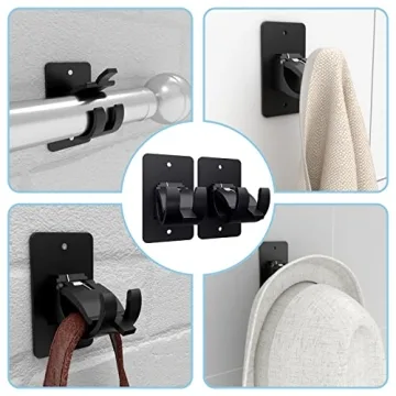 Wabboreq Easy Install Curtain Rod Brackets for Any Room