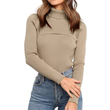 PRETTYGARDEN Turtleneck Pullover Sweater - Stylish & Cozy