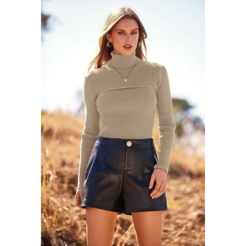 PRETTYGARDEN Turtleneck Pullover Sweater - Stylish & Cozy