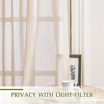 NICETOWN Semi Sheer Curtains for Elegant Window Treatments