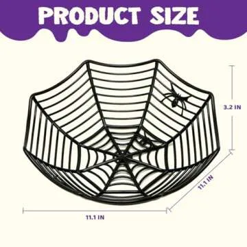 JOYIN 5 Pcs Halloween Candy Bowl Dish Spider Web Halloween Decorations Indoor Decor, Party Supplies ...