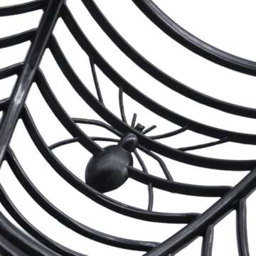 JOYIN 5 Pcs Halloween Candy Bowl Dish Spider Web Halloween Decorations Indoor Decor, Party Supplies Favors Table Desk Haunted House Trick Or Treat Basket Plastic