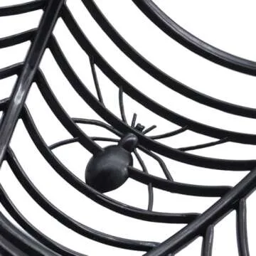 JOYIN 5 Pcs Halloween Candy Bowl Dish Spider Web Halloween Decorations Indoor Decor, Party Supplies Favors Table Desk Haunted House Trick Or Treat Basket Plastic