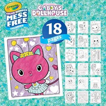 Mess-Free Gabby’s Dollhouse Coloring Set for Kids