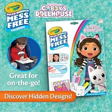 Mess-Free Gabby’s Dollhouse Coloring Set for Kids