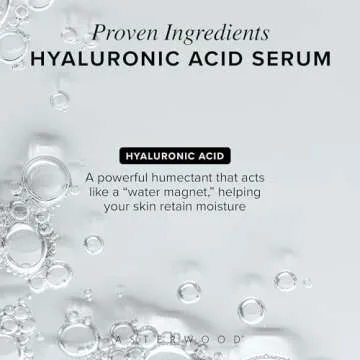 Asterwood Hyaluronic Acid Serum for Face - Plumping, Anti-Aging, Hydrating - Fragrance-Free - 4 Fl Oz