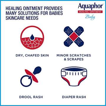 Aquaphor Baby Healing Ointment (14 Oz) + 3-in-1 Diaper Rash Cream (3.5 Oz), Hypoallergenic and Fragrance Free Skin Care Set for Babies