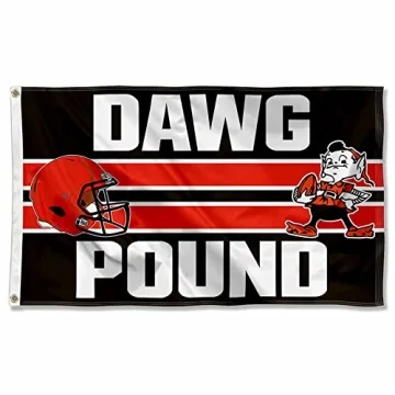 WinCraft Cleveland Browns Dawg Pound Flag - Officially Licensed 3'x5' Polyester