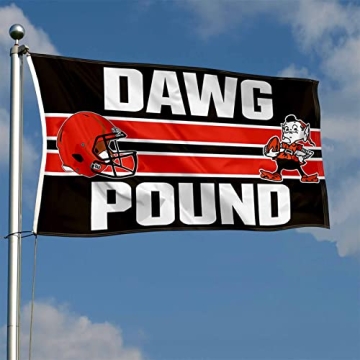 WinCraft Cleveland Browns Dawg Pound Flag Officially Licensed
