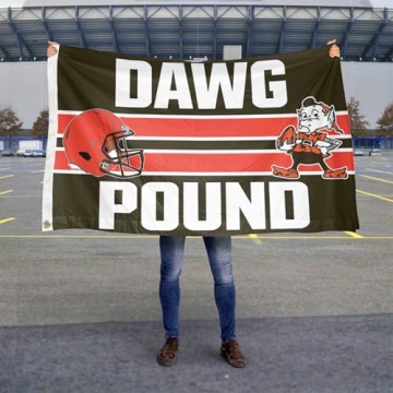 WinCraft Cleveland Browns Dawg Pound Flag Officially Licensed
