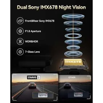 REDTIGER F77 4K+4K Front and Rear Dash Cam with HDR, Dual STARVIS 2 IMX678 Sensor, Voice Control Dash Camera for Cars with 128GB eMMC Storage, 5.8GHz WiFi, 4'' Touch Screen, 24H Parking Mode