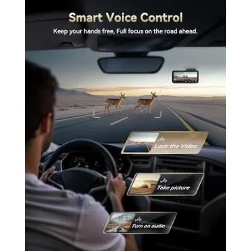 REDTIGER F77 4K+4K Front and Rear Dash Cam with HDR, Dual STARVIS 2 IMX678 Sensor, Voice Control Dash Camera for Cars with 128GB eMMC Storage, 5.8GHz WiFi, 4'' Touch Screen, 24H Parking Mode