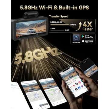 REDTIGER F77 4K+4K Front and Rear Dash Cam with HDR, Dual STARVIS 2 IMX678 Sensor, Voice Control Dash Camera for Cars with 128GB eMMC Storage, 5.8GHz WiFi, 4'' Touch Screen, 24H Parking Mode