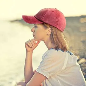 Jecery 12 Pcs Baseball Caps for Women Men Washed Baseball Hat Adjustable Cotton Sports Caps for Adults Outdoor Activities (Elegant Colors)