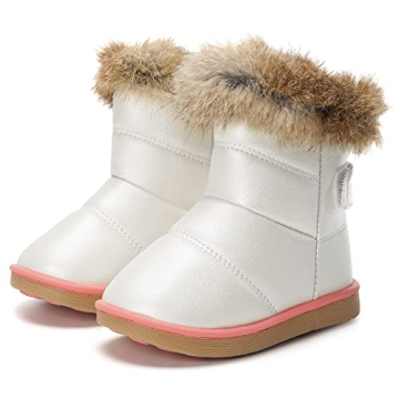 KVbabby Toddler Snow Boots Warm Waterproof Winter Boots Girls