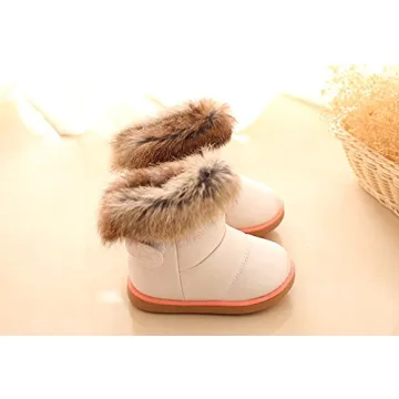 KVbabby Toddler Snow Boots Warm Waterproof Winter Boots Girls