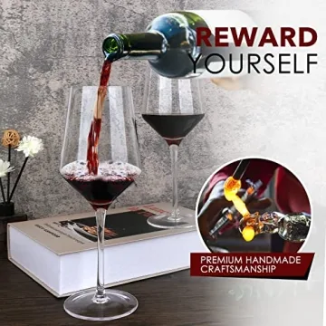 Chouggo Wine Glass Set of 6 - Hand Blown Crystal Glassware