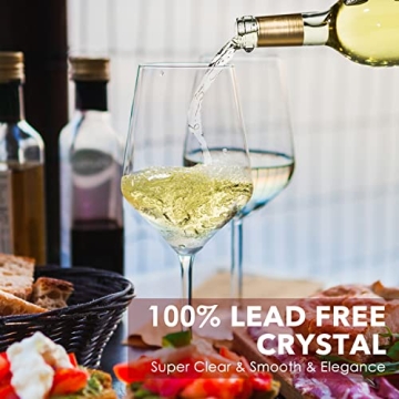 Chouggo Wine Glass Set of 6 - Hand Blown Crystal Glassware