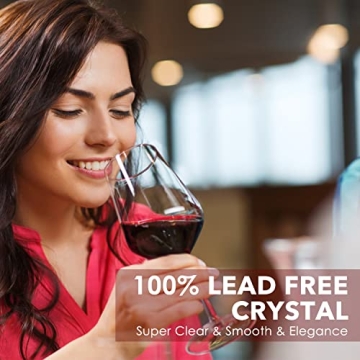 Chouggo Wine Glass Set of 6 - Hand Blown Crystal Glassware