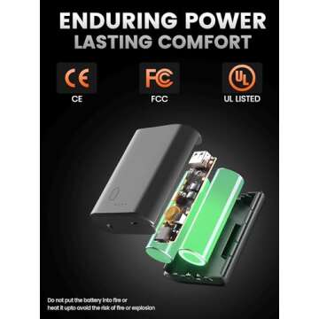 Venture Heat Men's Heated Jacket with Battery Included - 12V MAX Self Warming Parka Coat, Down Ski Jacket, Bluetooth App Control (L, Black)