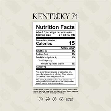 SPIRITLESS Kentucky 74 | Non-Alcoholic Bourbon Whiskey Spirit | Fully Distilled & Award-Winning Mocktail & Cocktail Ingredient | For Halfsies or Fully Spiritless | Vegan | 750 ml Bottle (Pack of 1)