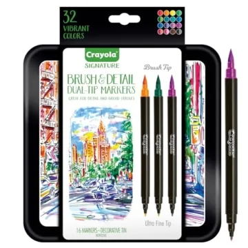 Crayola Brush & Detail Markers Set for Creative Artistry