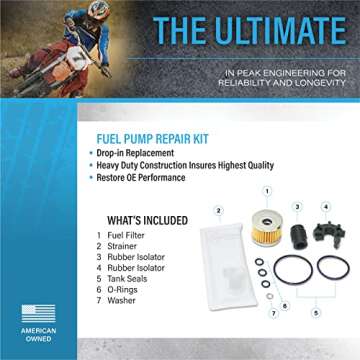 QFS Fuel Pump Installation Kit for KTM Replacement for KTM 990/1190/RC8 EFI, 2005-2020, OEM 61007088100, 61007088200, 61007090100, 61007090200, 61007090000