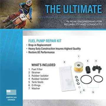 QFS Fuel Pump Installation Kit for KTM Replacement for KTM 990/1190/RC8 EFI, 2005-2020, OEM 61007088100, 61007088200, 61007090100, 61007090200, 61007090000