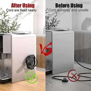 Cord Organizer for Kitchen Appliances, 9 Pack Appliance Cord Organizer Stick On, Cord Wrappers for Kitchen Appliances Compatible with Stand Mixer, Toaster, Air Fryer, Coffee Maker