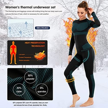 MEETYOO Women Thermal Underwear Set for Cold Weather