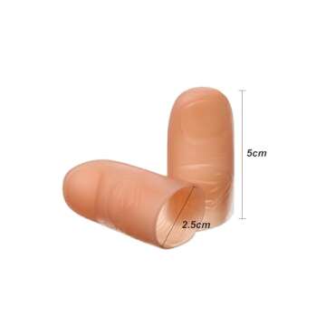 Mudder 10 Pieces Halloween Magical Thumb Light LED Finger Lights Magical Trick Finger Prank Tool for Performance