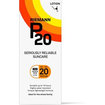 Riemann P20 Once a Day 10 Hours Protection SPF 20 Medium 200ml - Long-Lasting Sun Care for the Whole...