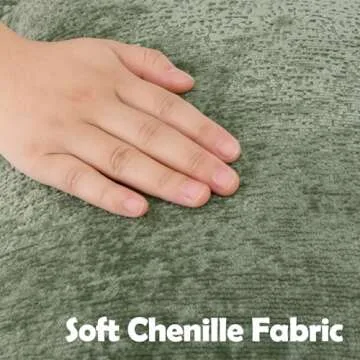 Sage Green Soft Chenille Decorative Pillow Covers - 2 Pack