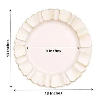 Elegant Efavormart 13" Charger Plates Set of 6 in Beige